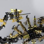 MetalDance (Metal Dance) 3D Black Gold Mechanical Scorpion Model Kit (9)