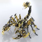 MetalDance (Metal Dance) 3D Black Gold Mechanical Scorpion Model Kit (9)