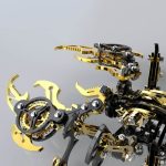 MetalDance (Metal Dance) 3D Black Gold Mechanical Scorpion Model Kit (9)