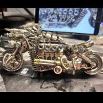 MetalDance (Metal Dance) 3D Metal Mechanical Motorcycle Model Kit (7)