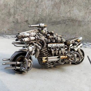 3D Metal Mechanical Motorcycle Model Kit