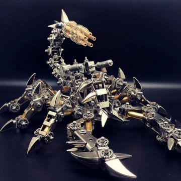 3D Stainless Steel Mechanical Scorpion Model