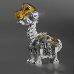 MetalDance (Metal Dance) Mechanical Brachiosaurus 3D Metal Puzzle Kit (2)