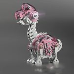 MetalDance (Metal Dance) Mechanical Brachiosaurus 3D Metal Puzzle Kit (2)