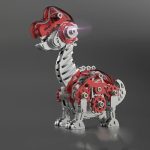MetalDance (Metal Dance) Mechanical Brachiosaurus 3D Metal Puzzle Kit (2)
