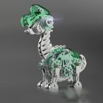 MetalDance (Metal Dance) Mechanical Brachiosaurus 3D Metal Puzzle Kit (2)