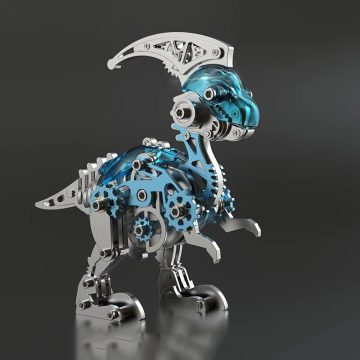 Mechanical Parasaurolophus 3D Metal Puzzle Kit