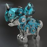 MetalDance (Metal Dance) Mechanical Triceratops 3D Metal Puzzle Kit (4)