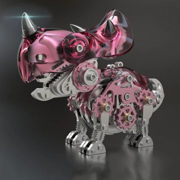 Mechanical Triceratops 3D Metal Puzzle Kit