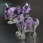 MetalDance (Metal Dance) Mechanical Triceratops 3D Metal Puzzle Kit (4)