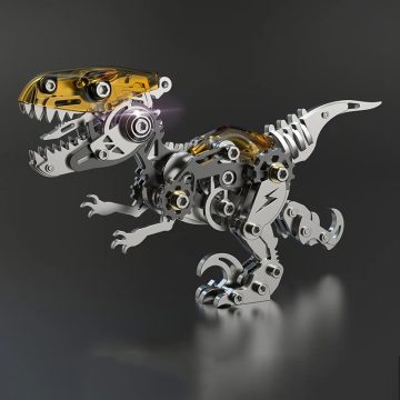 Mechanical Velociraptor 3D Metal Puzzle Kit