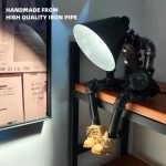 MetalDance (Metal Dance) Pipe Robot Table Lamp with Jacket and Martin Boots (7)