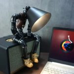 MetalDance (Metal Dance) Pipe Robot Table Lamp with Jacket and Martin Boots (7)