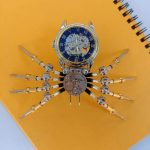 MetalDance (Metal Dance) Steampunk 3D Metal Spider Clock (6)