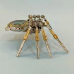 MetalDance (Metal Dance) Steampunk 3D Metal Spider Clock (6)