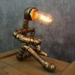 MetalDance (Metal Dance) Steampunk Lazy Pipe Robot Table Lamp (2)