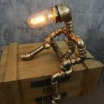 MetalDance (Metal Dance) Steampunk Lazy Pipe Robot Table Lamp (2)