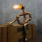 MetalDance (Metal Dance) Steampunk Lazy Pipe Robot Table Lamp (2)