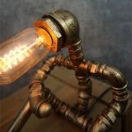 MetalDance (Metal Dance) Steampunk Lazy Pipe Robot Table Lamp (2)