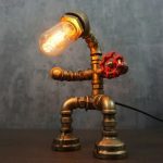 MetalDance (Metal Dance) Steampunk Pipe Fighting Robot Table Lamp (2)