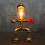 MetalDance (Metal Dance) Steampunk Pipe Fighting Robot Table Lamp (2)