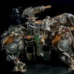 MetalDance (Metal Dance) Steampunk Rhino 3D Metal Model Kit (9)