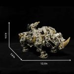 MetalDance (Metal Dance) Steampunk Rhino 3D Metal Model Kit (9)