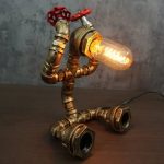 MetalDance (Metal Dance) Steampunk Sitting Pipe Robot Desk Lamp (1)