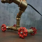 MetalDance (Metal Dance) Steampunk Skateboarding Pipe Robot Desk Lamp (2)