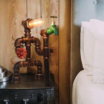Steampunk Water Pipe Desk Lamp