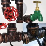 MetalDance (Metal Dance) Steampunk Water Pipe Desk Lamp (1)