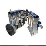 MetalDance (Metal Dance) Toyan X-Power Inline Twin-Cylinder 4-Stroke Water-Cooled Methanol Engine Model Kit (4)