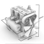 MetalDance (Metal Dance) Toyan X-Power Inline Twin-Cylinder 4-Stroke Water-Cooled Methanol Engine Model Kit (4)