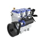 MetalDance (Metal Dance) Toyan X-Power Inline Twin-Cylinder 4-Stroke Water-Cooled Methanol Engine Model Kit (4)