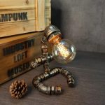 MetalDance (Metal Dance) Vintage Industrial Pipe Robot Desk Lamp (1)