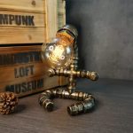 MetalDance (Metal Dance) Vintage Industrial Pipe Robot Desk Lamp (1)