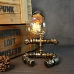 MetalDance (Metal Dance) Vintage Industrial Pipe Robot Desk Lamp (1)